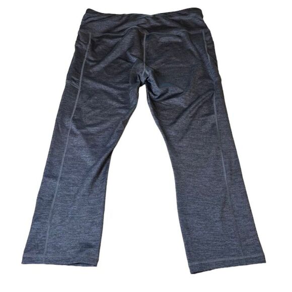 Avia Cropped Leggings with hip pockets Charcoal Space Dye Size Large - Picture 6 of 11